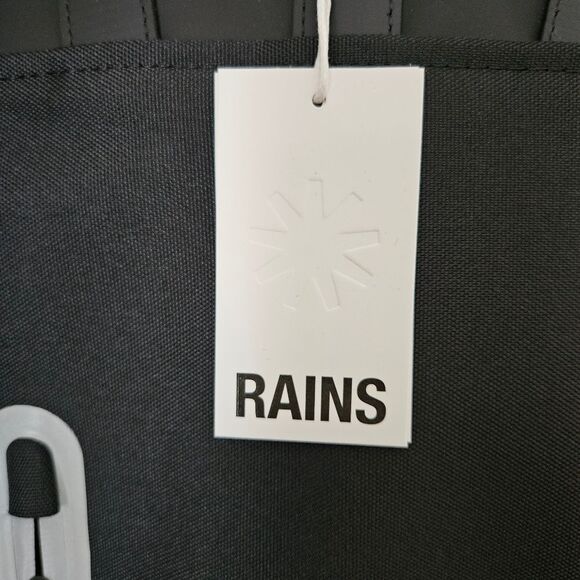 Rains Black Backpack with White Trim main image 5
